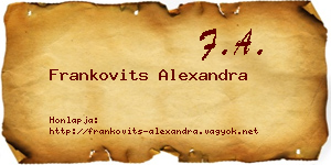 Frankovits Alexandra névjegykártya
